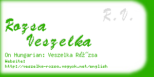 rozsa veszelka business card